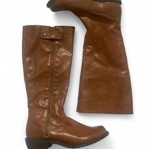 MIA • Light Brown Knee High Faux Leather Zip up Boots • SIZE- 7.5